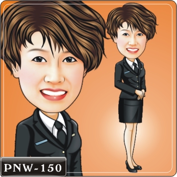 女生人像Q版漫畫PNW-150